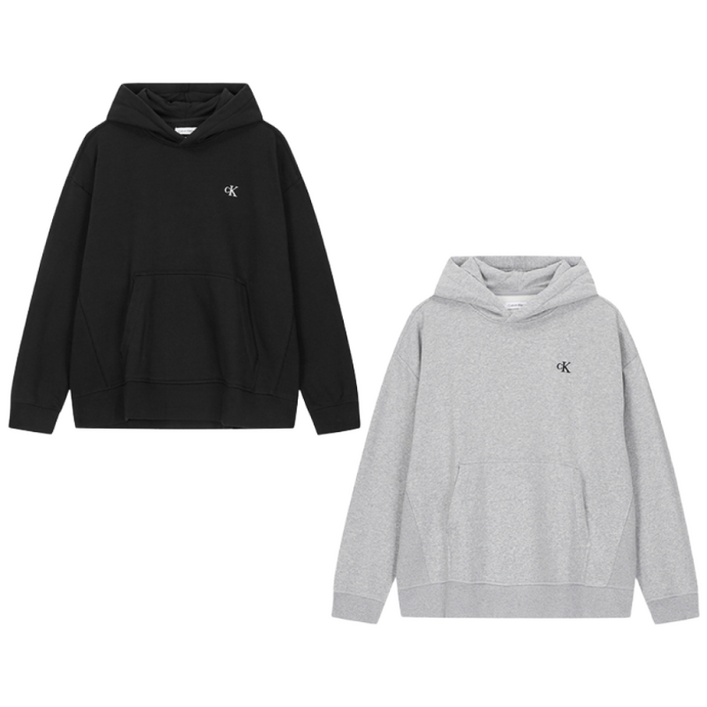 캘빈클라인 아카이브 CK 스몰 로고 기모 후드