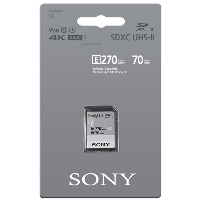 소니 SFE64A SFE 시리즈 UHSII SD 메모리 카드 64GB, 1개, 64GB