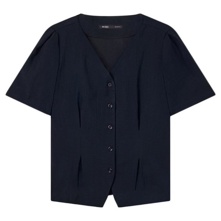 미쏘 여성용 브이넥 반팔 블라우스