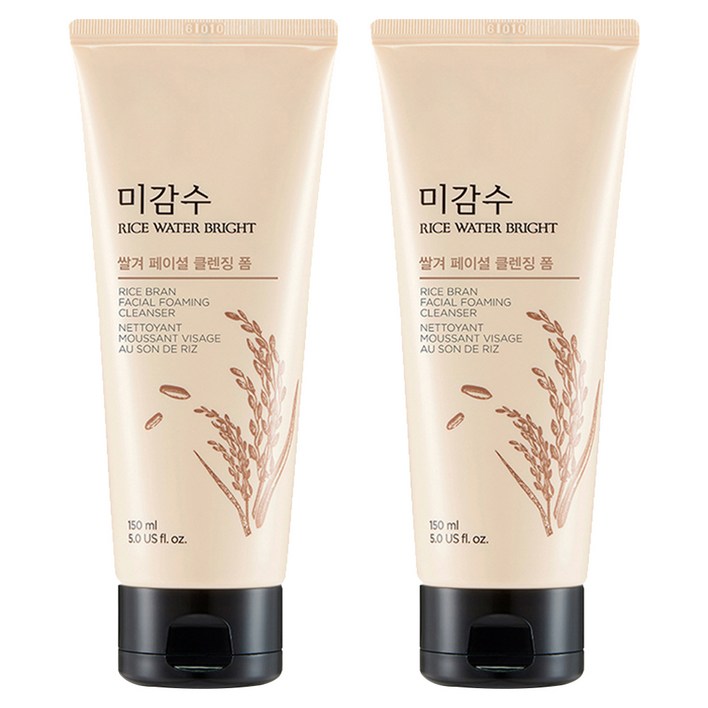 더페이스샵 미감수 브라이트 쌀겨 페이셜 클렌징 폼, 150ml, 2개