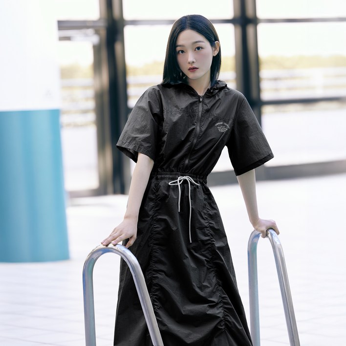 쥬시쥬디 후드화섬 셔링 원피스 JYOP32AQ