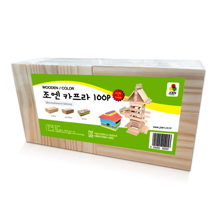 조엔 카프라 원목블록 100p, 단일 색상, 1개