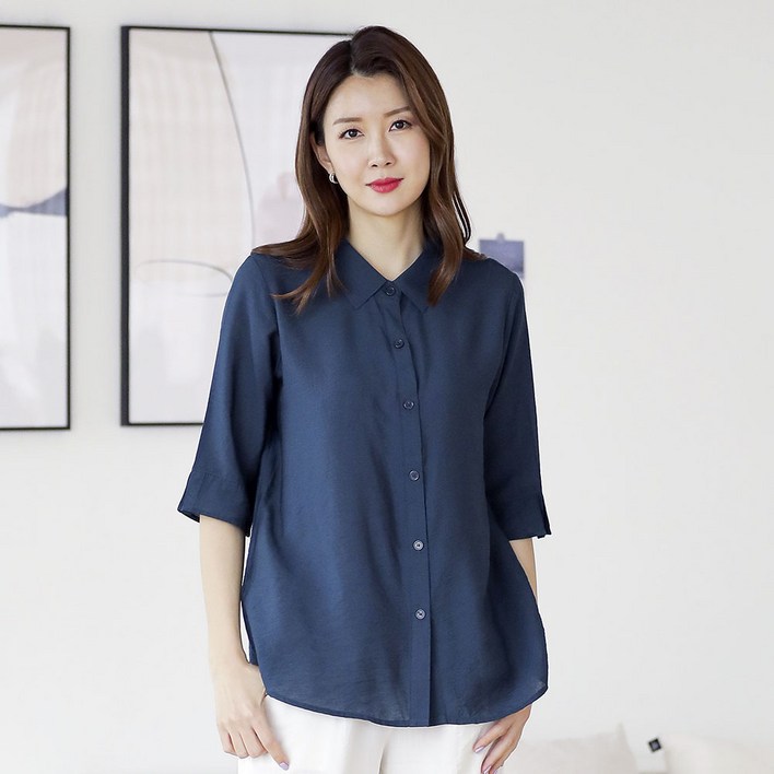 우일 여성용 데일리 인견 오픈 정장 단색 셔츠 우일 여성용 데일리 인견 오픈 정장 단색 셔츠