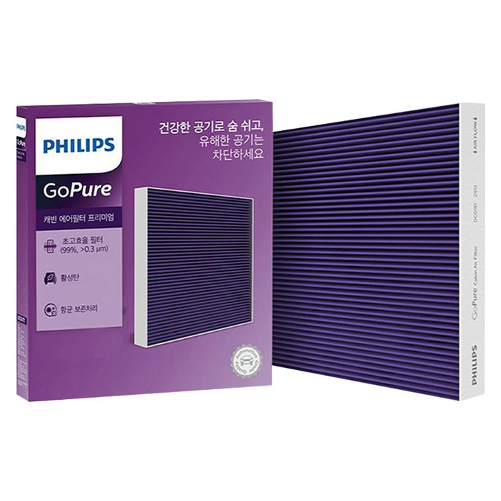 필립스 고퓨어 차량용 에어컨필터, DC0031, 1개
