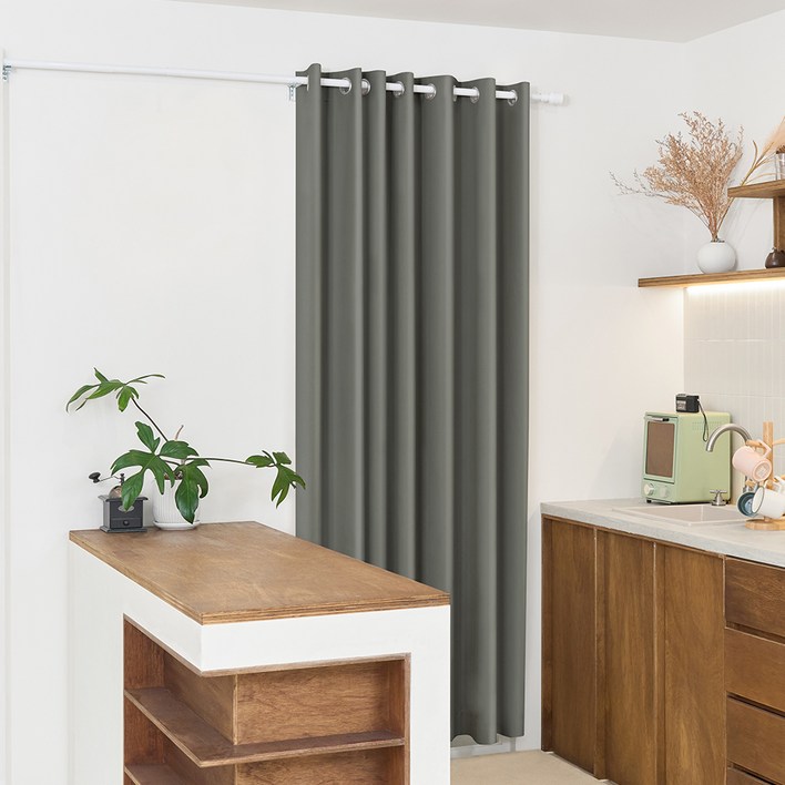 까사마루 중문 암막커튼  압축봉 세트