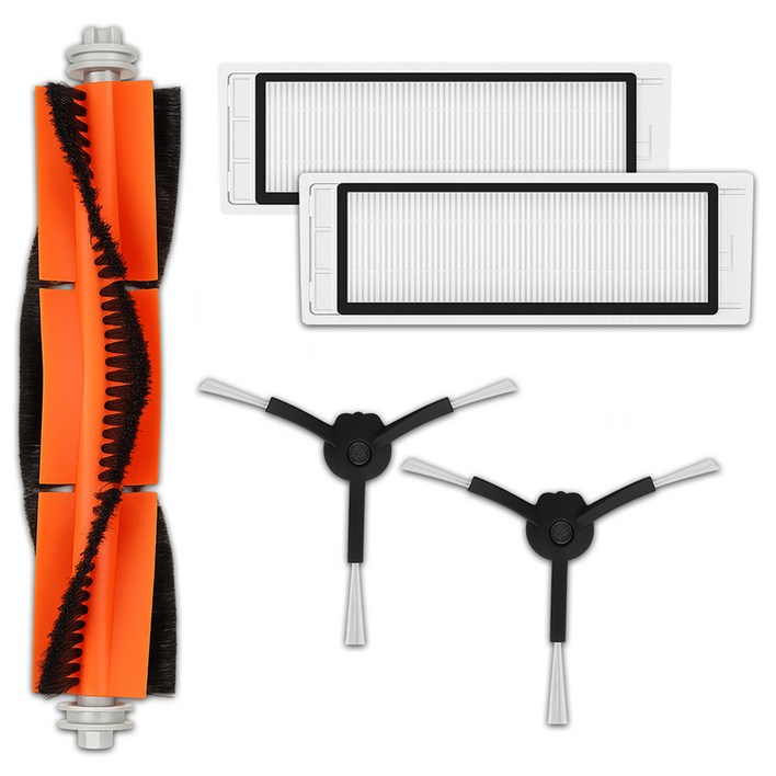 멋진공간 샤오미 로보락 2세대  3세대  s5 max  s6 maxv 호환 필터  메인 브러쉬 검정  사이드브러쉬 세트