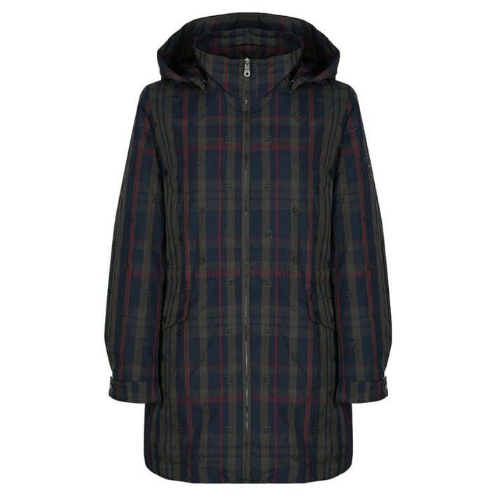 크로커다일레이디 탈부착후드 체크 집업점퍼 CLCFJP206