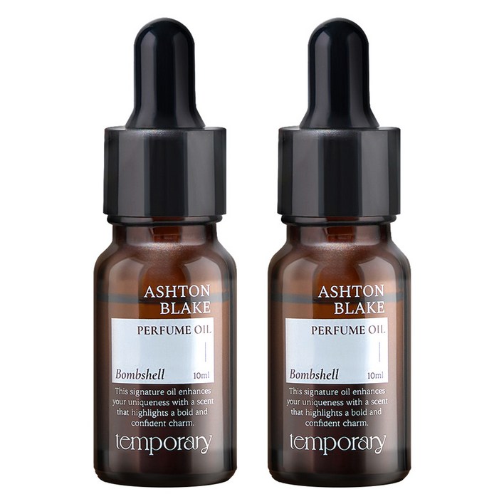 템포러리 애쉬튼 블레이크 밤쉘 퍼퓸 오일, 2개, 10ml
