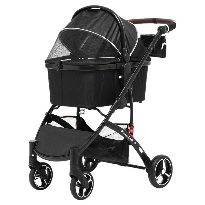 피콜로카네 반려동물 카리노3 유모차, 1개, 블랙