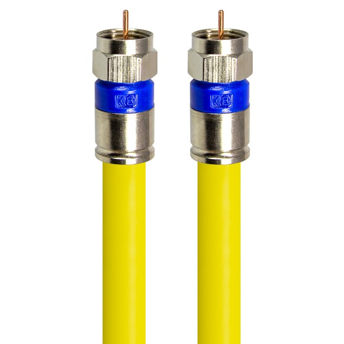 에이치디탑 국내산 RF to RF 안테나 커넥터 5C 동축 케이블 실버  옐로우 1m