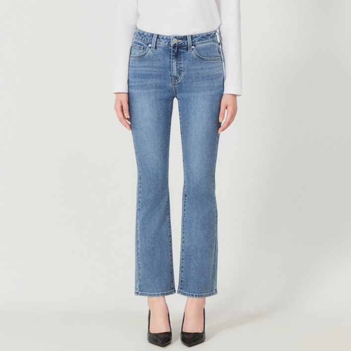 게스 여성용 부츠컷 슬림 데님팬츠 팬츠 OP1D8102MBL27