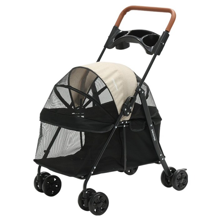 피카노리 반려동물 스탠다드 제인로드 컴포트 유모차 PECA1315, 베이지, 1개