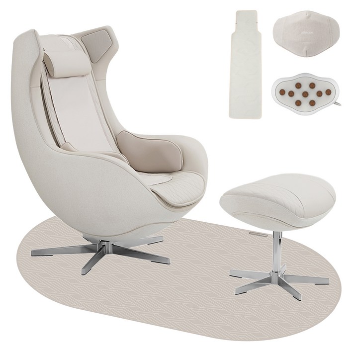 세라젬 파우제 M4 안마의자  리모컨  복부 온열 진동 도자  러그 세트 방문설치