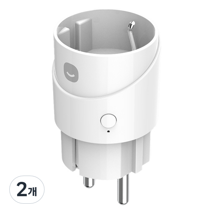 헤이홈 매터 원격제어 콘센트 에어 스마트 플러그 GKMWPG191, 76.4mm, 단일색상, 2개