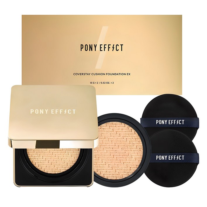 포니이펙트 커버스테이 쿠션 파운데이션 EX 본품 15g + 리필 15g