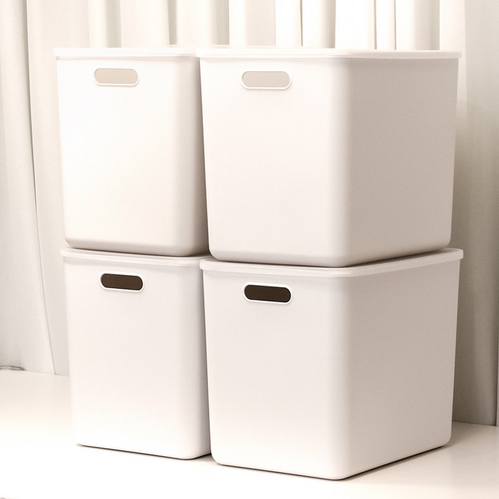 아임홈리빙 지니 팬트리 바스켓, 화이트, 4개