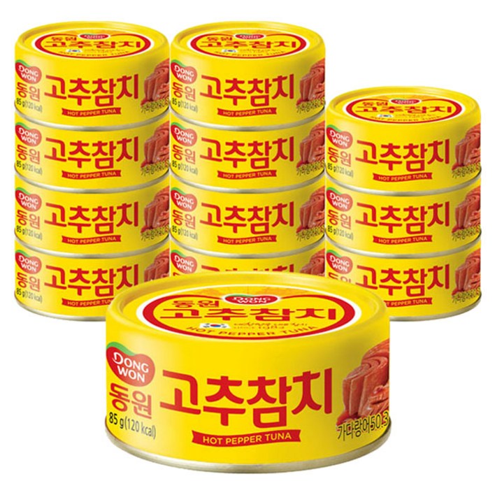 동원참치 고추 참치, 85g, 12개 동원참치 고추 참치, 85g, 12개