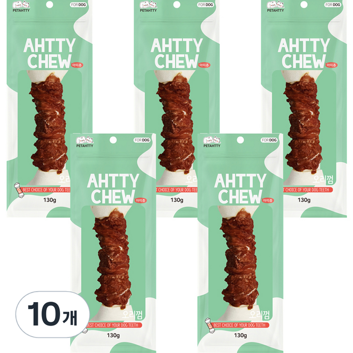 강아지 아띠츄 껌 특대형, 오리, 130g, 10개