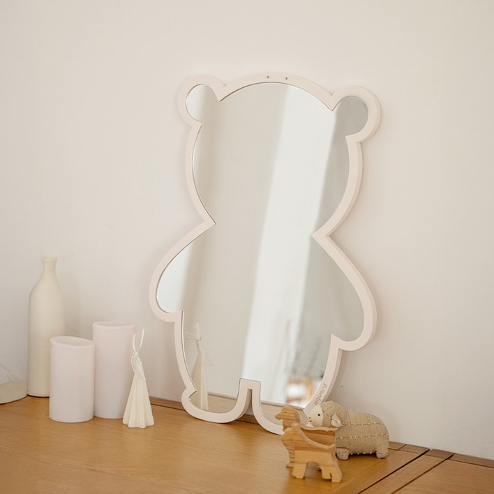 아가드 아기 베베 비비 소프트 벽걸이 아크릴 안전 거울 베베전신, 크림화이트