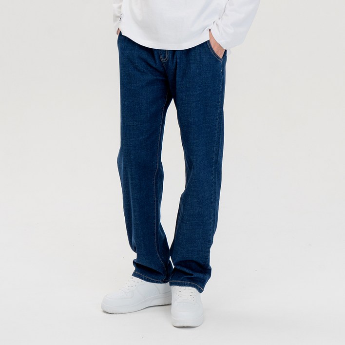 브라운스튜디오 스탠다드 핏 밴딩 청바지 BSPJ01