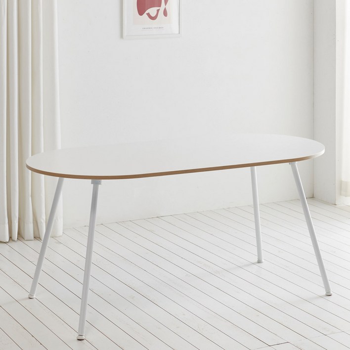 10인용식탁 스칸디무드 쿠크 타원형 4-6인용 식탁 테이블 1600 x 800 mm