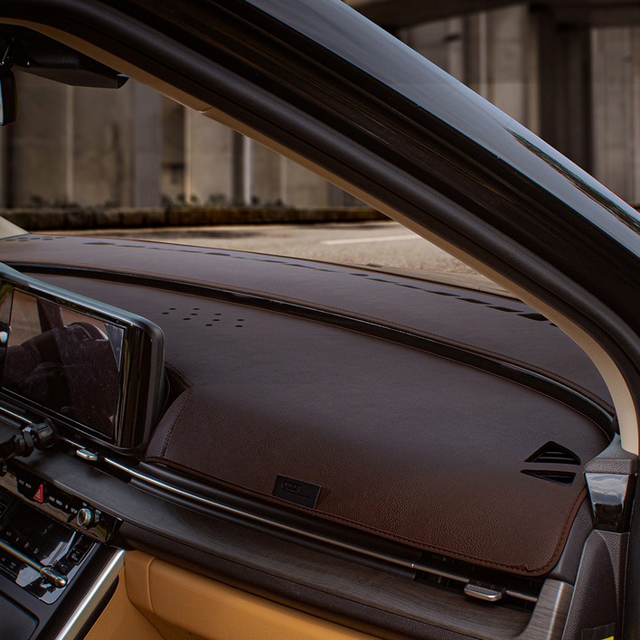 gaon 가죽 3세대 대쉬보드커버, 브라운, 기아 올뉴 K7 16년 1월19년 6월 HUD 무  센터스피커 유