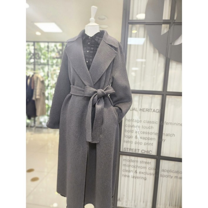 듀엘 DEWE 캐시미어 울 블랜드 롱 코트 L254PSH508 NC일산