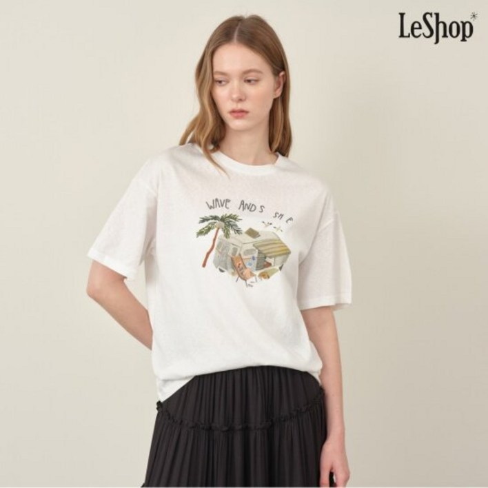 르샵SP 르샵 썸머 프린팅 반팔 티셔츠 DP2LW026A