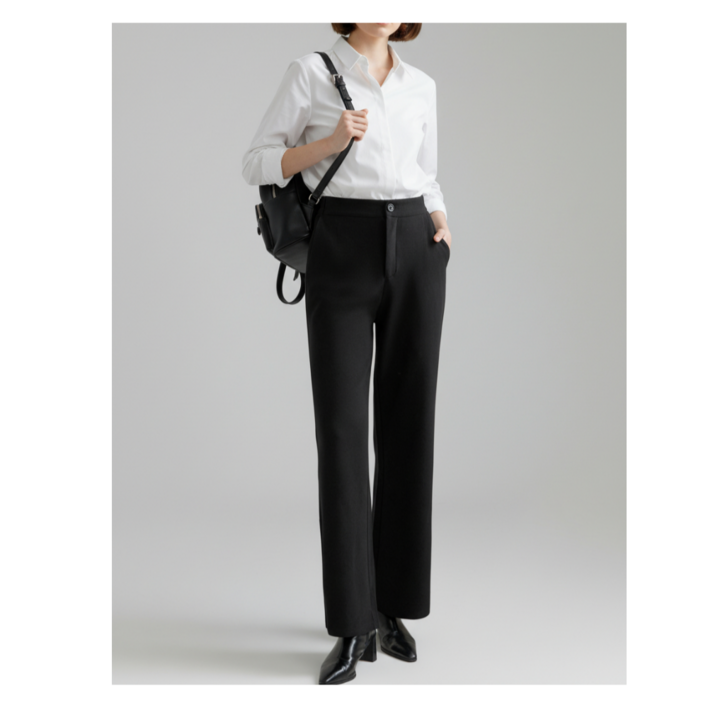 이제이 스타일 여성 바지  정장바지  슬랙스  스판일자바지 짱짱스판,뒷밴딩