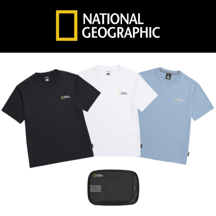 매장정품 내셔널지오그래픽 반팔티 11 기능성 티셔츠 남여공용 냉감 드라이핏 라운드넥 티