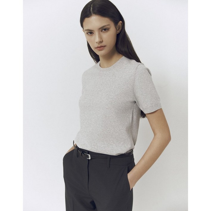 지오다노NEW 여성 라운드 반팔 니트 356523 4칼라