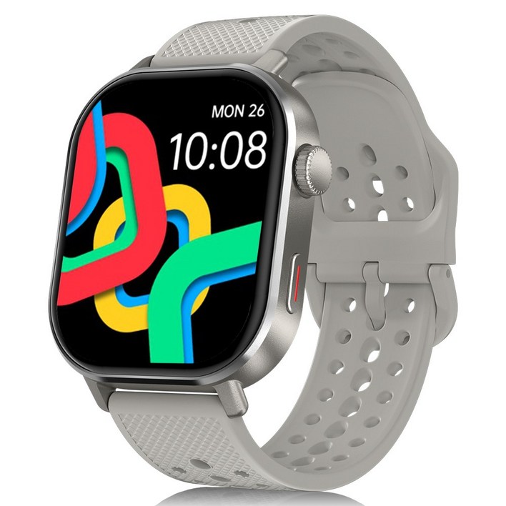 WAPIK 블루투스 아웃도어 운동 스마트워치 ST60 2.13인치 AMOLED 대화면 한글판, GPS + 블루투스, 5.4cm, 실버