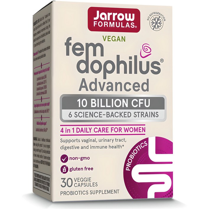 Jarrow Formulas 자로우 펨 도피러스 어드밴스드 유산균 100억 CFU 30캡슐 상온보관용, 1개, 30정