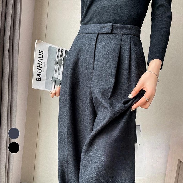 영메이 YM23273 여성 가을 겨울  와이드 모직팬츠 정장바지