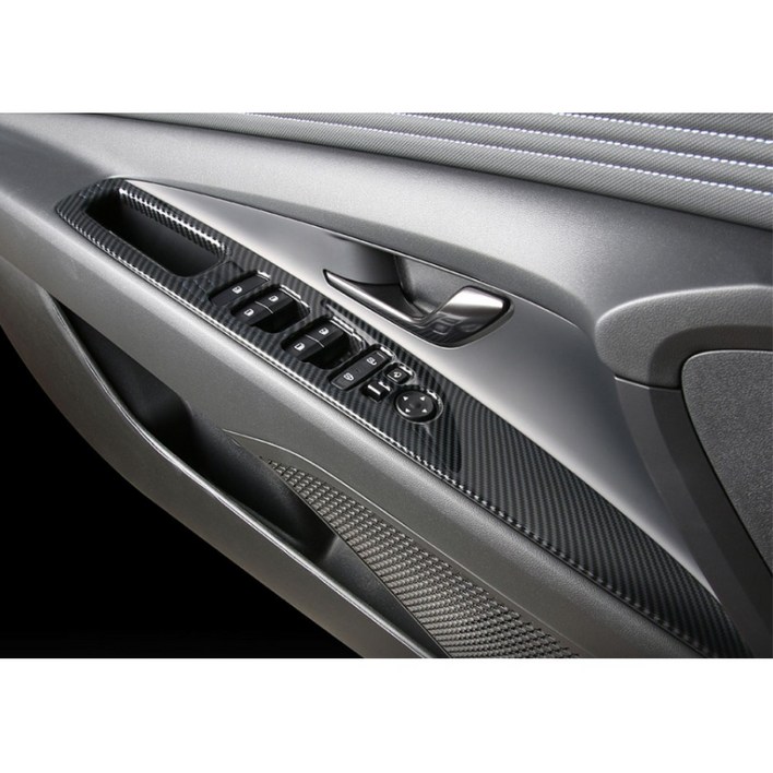 TheNice 아반떼N 호환 전좌석 윈도우 버튼 스위치 몰딩 커버 셀프튜닝 윈도우스위치용 남친차