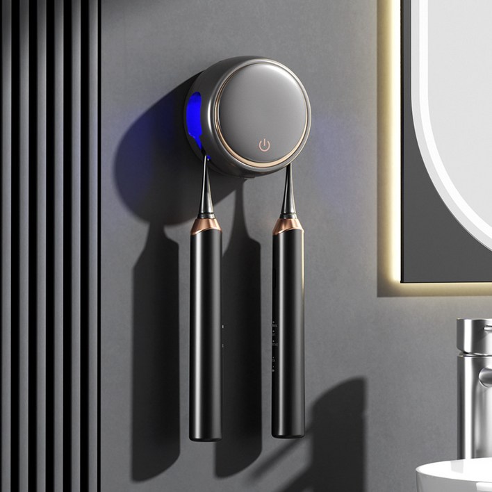 PYHO 무선 칫솔 살균기 UVC 자외선 이중 램프 건조 살균기