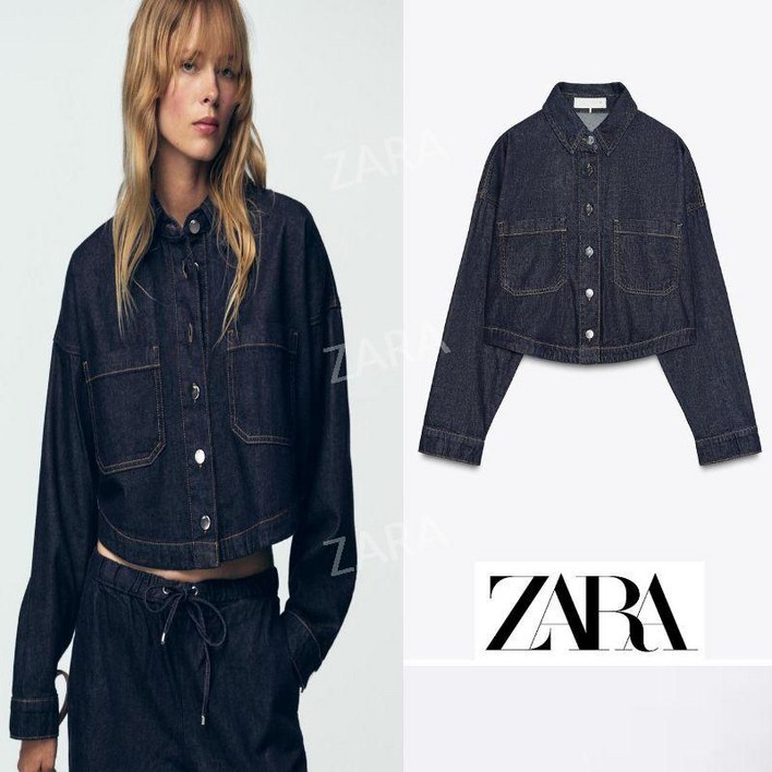 자라 가을 데님 셔츠  조깅 와이드 청바지 ZARA