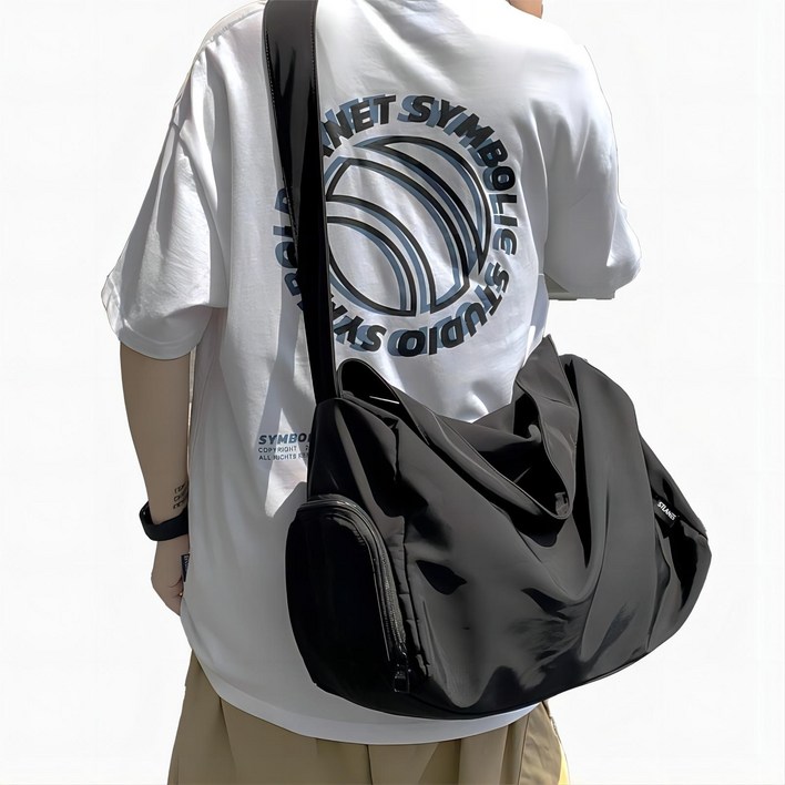 나일론 남성 방수 대용량 여행용 메신저백 크로스백 힙색 빅 사이즈 힙백 힙쌕  MY6126