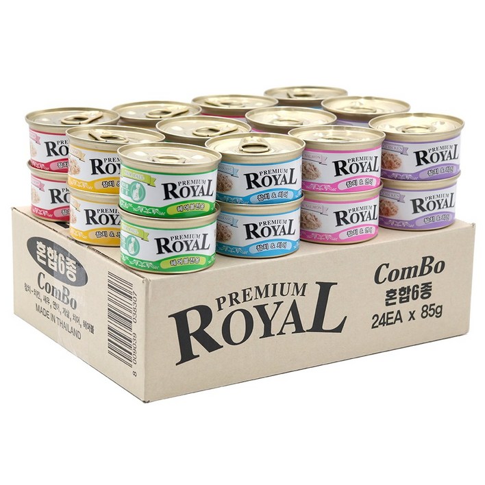 프리미엄 로얄 24개입 고양이 캔 간식 통조림 7가지맛, 85g, 24개, 프리미엄 로얄