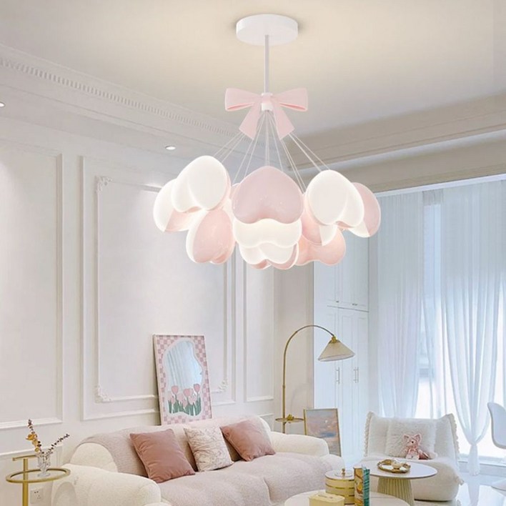 인테리어등 리본 카페 러블리 침실등 아이방, 활풍 핑크 70cm