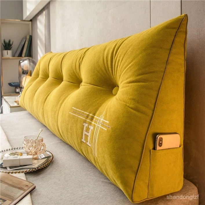 해피유통   등받이 쿠션 삼각 의자 침대 쇼파 대형 헤드 인테리어 등쿠션 롱 거실 허리 받침 베개  mgy