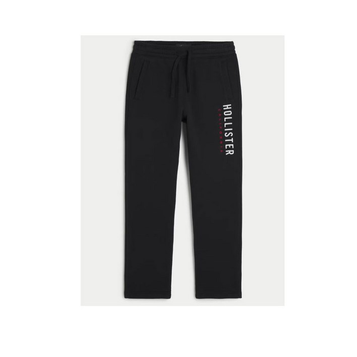 5. (뉴욕1) NEW 홀리스터 남자  케쥬얼 로고 스트레이트 기모 긴바지  (BLACK)