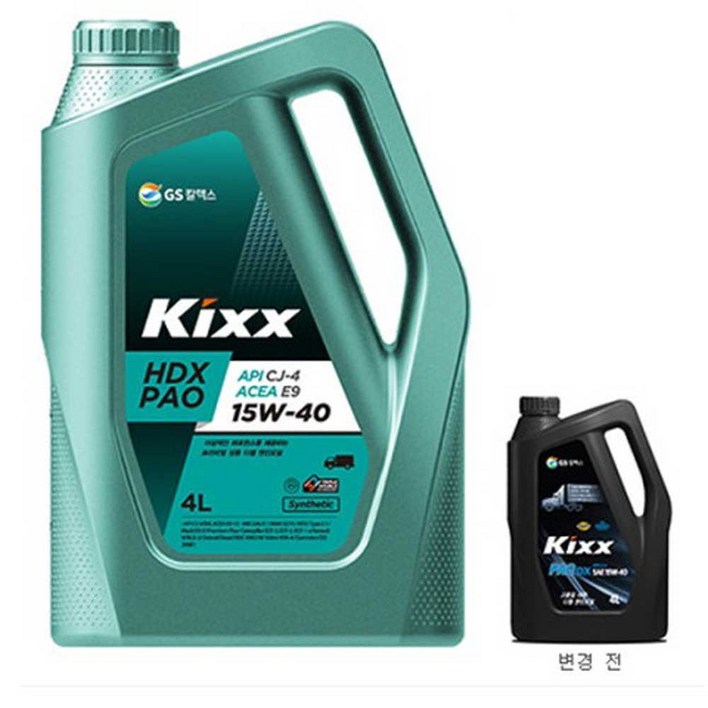 Kixx HDX PAO E9 6L 15W40 프리미엄 디젤 엔진오일, 1개, 단일품목