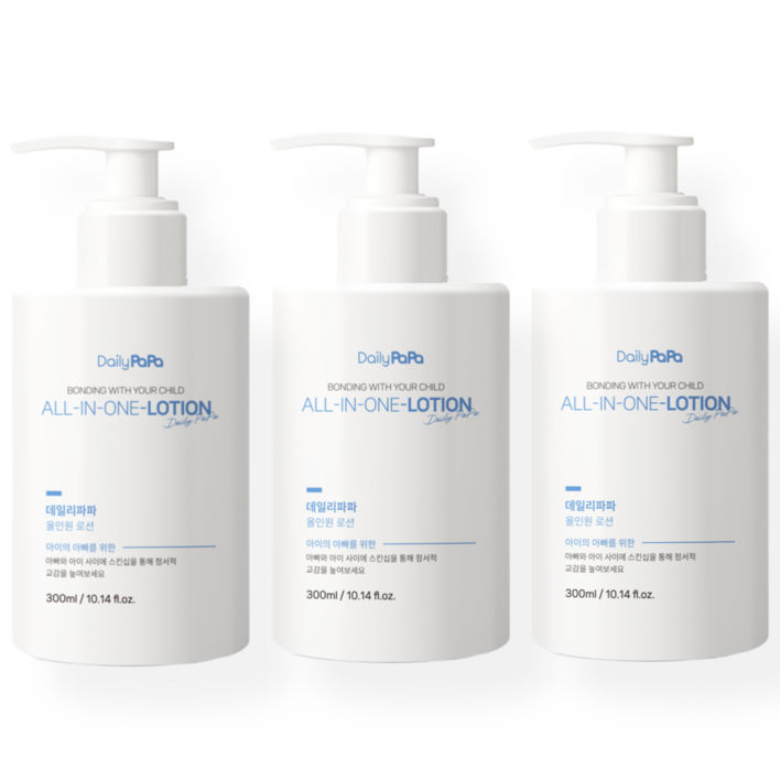 데일리파파 리커버리 무향 저자극 남성 올인원 로션, 3개, 300ml