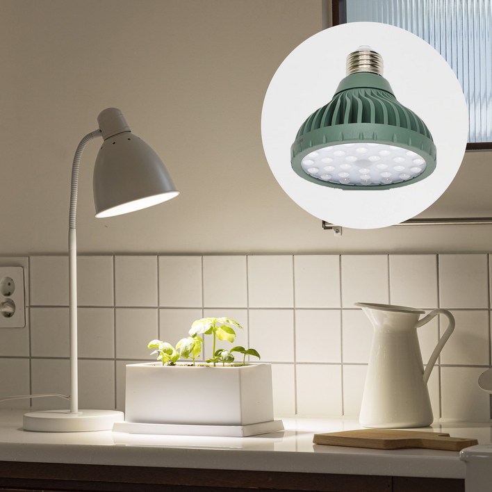 파미 식물등 생장 성장 램프 전구 조명 식물 LED, 주백색, 1개