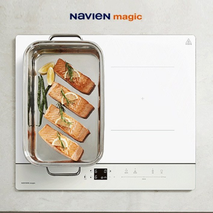 [1등급에너지효율] 경동나비엔 나비엔매직 듀오존 All 화이트 인덕션 3구 타공560X480