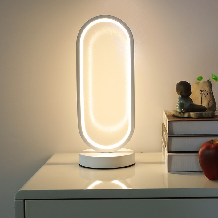 Danni 침실 인테리어 수면등 LED 조명 무드등, 화이트