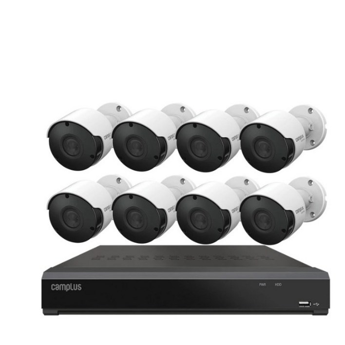 캠플러스 200만화소 직접설치 CCTV 세트 보안카메라시스템 8채널 8카메라 CP2MAB0808DVR카메라케이블 일체 포함하드2TB포함