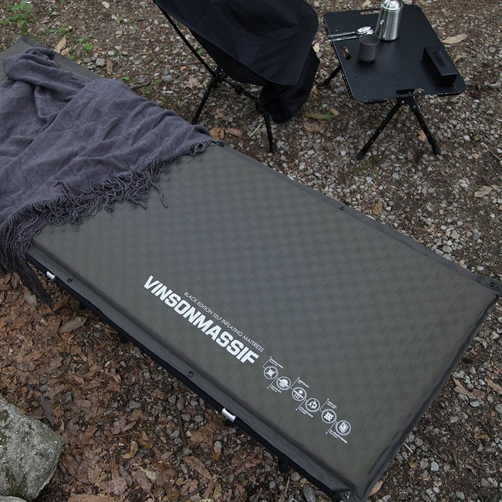 빈슨메시프 자충 매트 시그니처 싱글 더블 캠핑 자충 에어매트 휴대용 매트리스 5cm 8cm