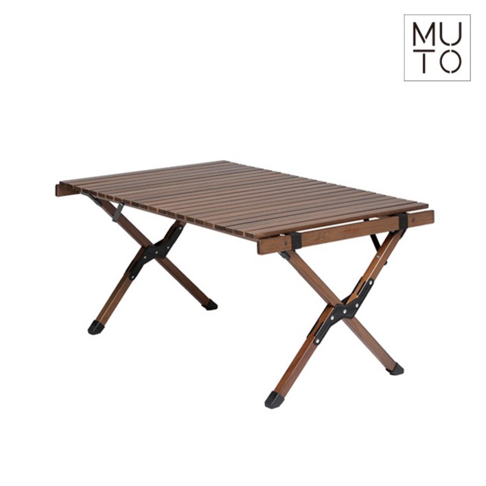 오프위크 접이식 캠핑 우드 롤 테이블 90cm 120cm, 월넛 오프위크 접이식 캠핑 우드 롤 테이블 90cm 120cm, 월넛